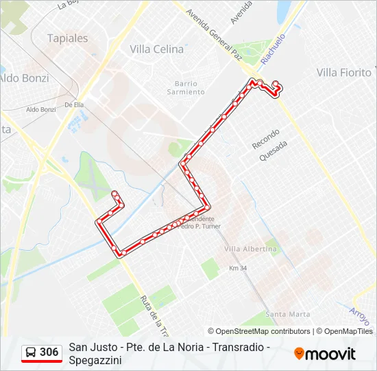 306 Colectivo Line Map