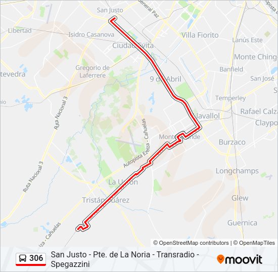 306 Colectivo Line Map