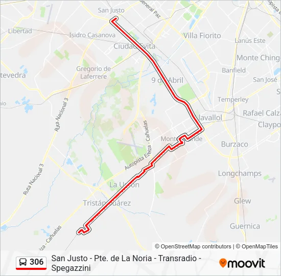 306 Colectivo Line Map