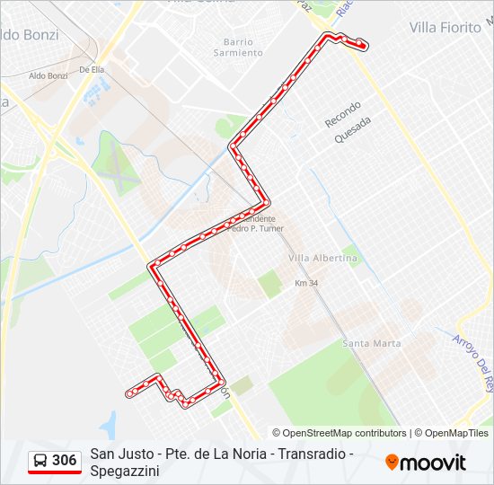 Mapa de 306 de Colectivo