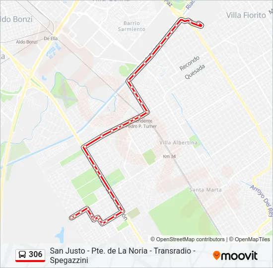 306 Colectivo Line Map