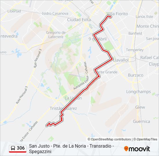 306 Colectivo Line Map