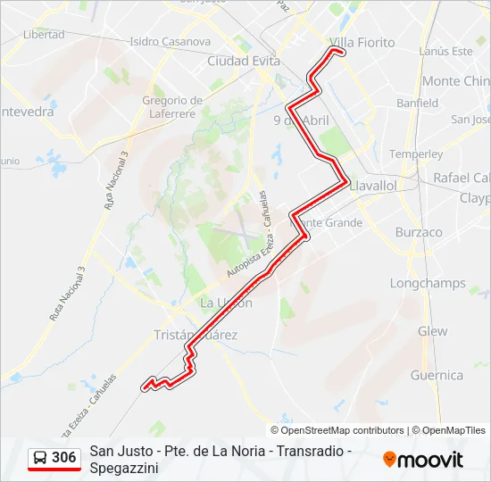 306 Colectivo Line Map