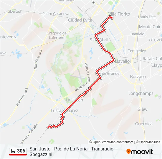 306 Colectivo Line Map