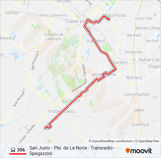 306 Colectivo Line Map