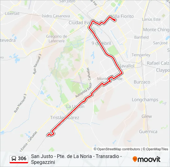306 Colectivo Line Map