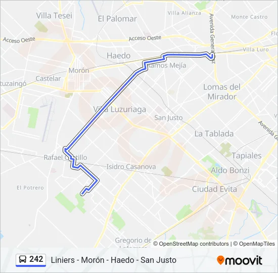 242 Colectivo Line Map