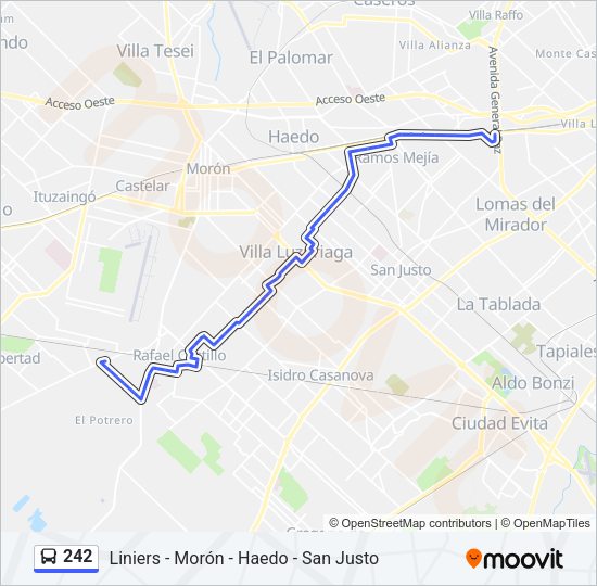 242 Colectivo Line Map