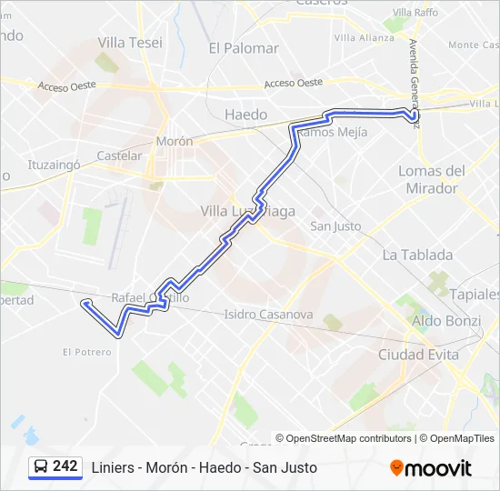242 Colectivo Line Map