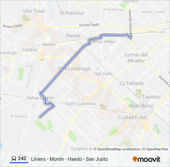 242 Colectivo Line Map