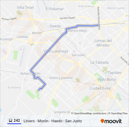 Mapa de 242 de Colectivo