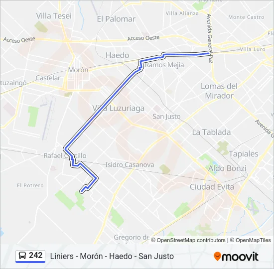 242 Colectivo Line Map