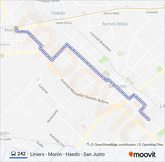 Mapa de 242 de Colectivo