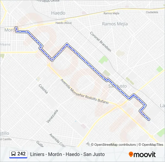 242 Colectivo Line Map