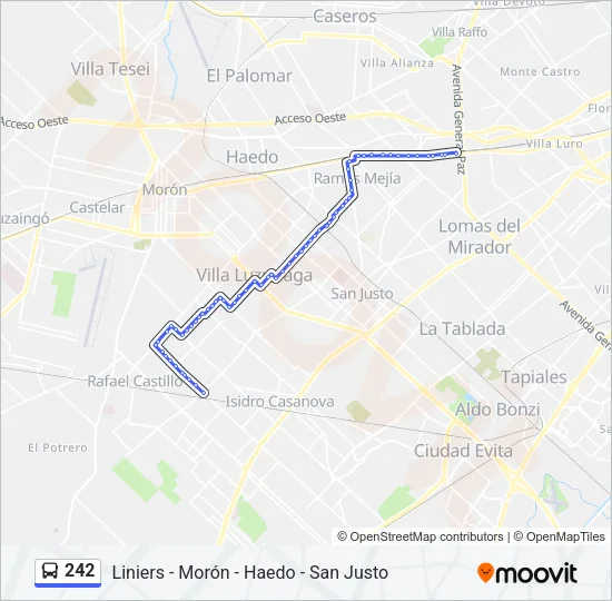 242 Colectivo Line Map