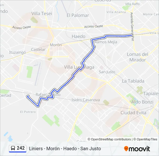 242 Colectivo Line Map