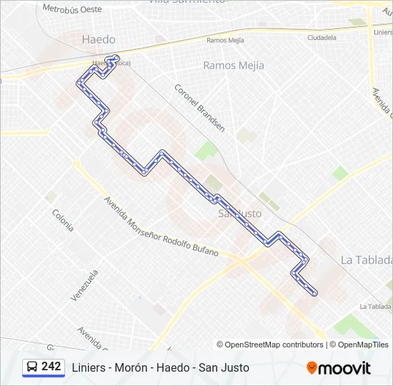 242 Colectivo Line Map