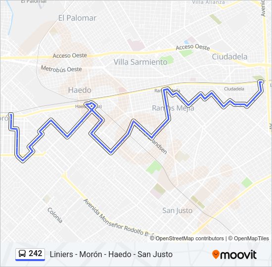 242 Colectivo Line Map