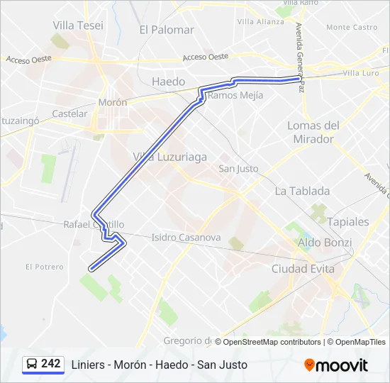 242 Colectivo Line Map