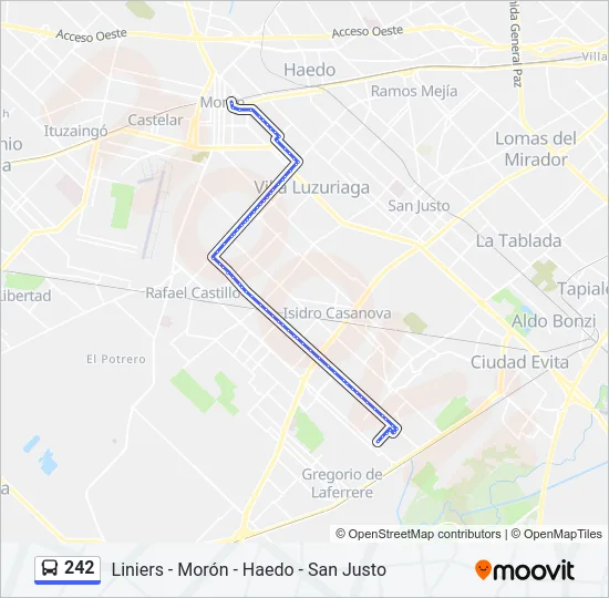242 Colectivo Line Map