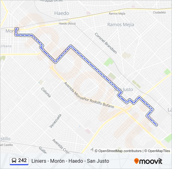 Mapa de 242 de Colectivo