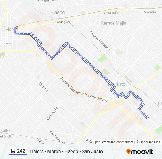 242 Colectivo Line Map