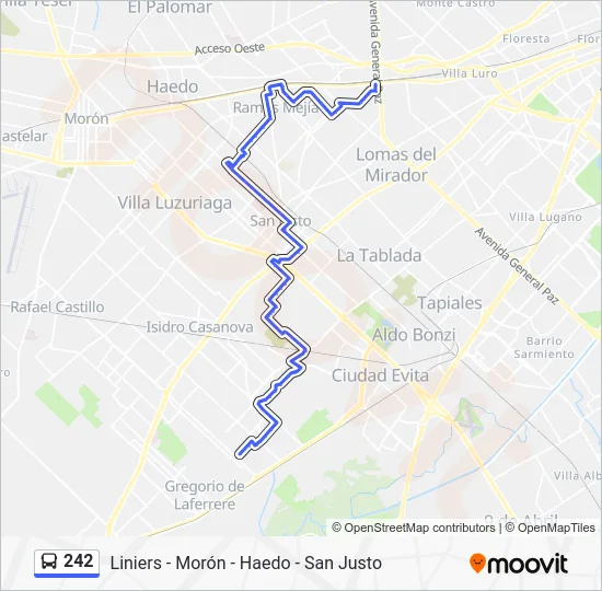 242 Colectivo Line Map