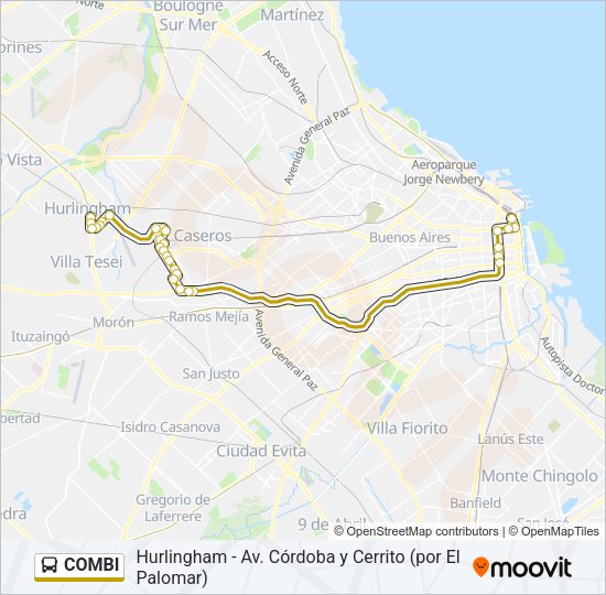 Mapa de COMBI de Colectivo