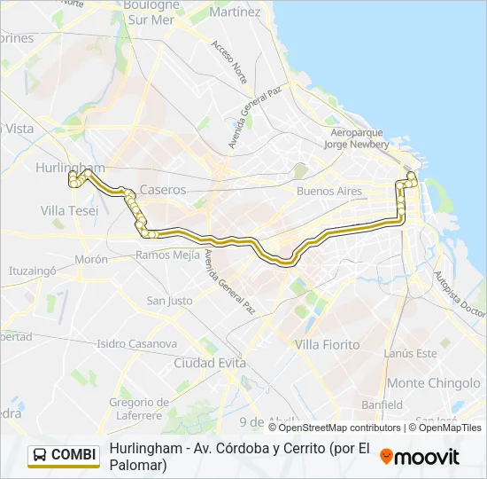 COMBI Colectivo Line Map