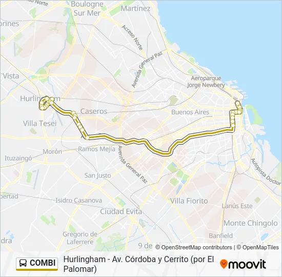 COMBI Colectivo Line Map