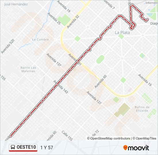 Mapa de OESTE10 de Colectivo