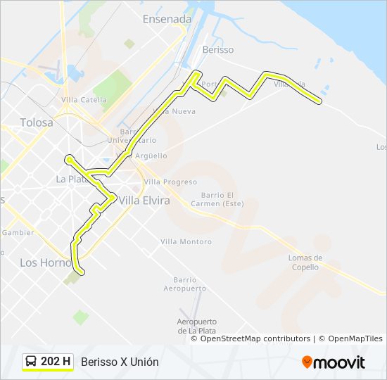 Mapa de 202 H de Colectivo