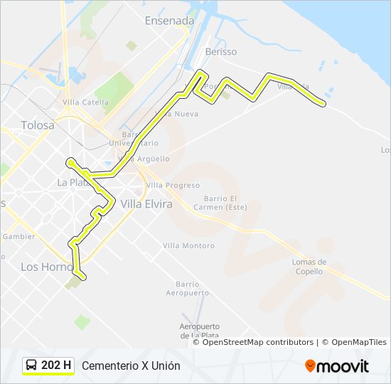 Mapa de 202 H de Colectivo