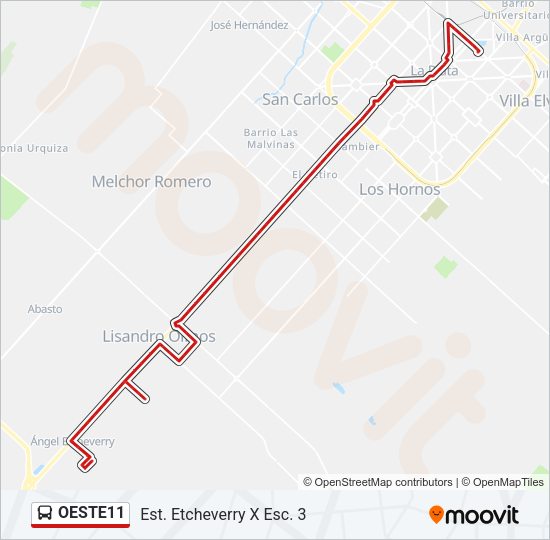 Mapa de OESTE11 de Colectivo