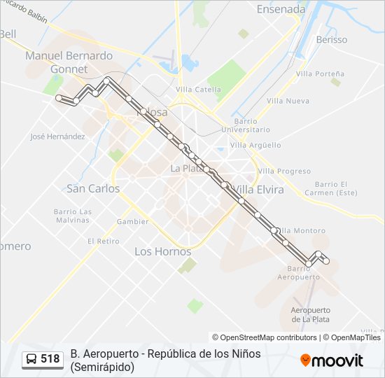 Mapa de 518 de Colectivo