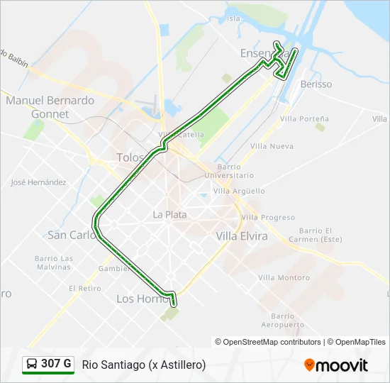 307 G Colectivo Line Map