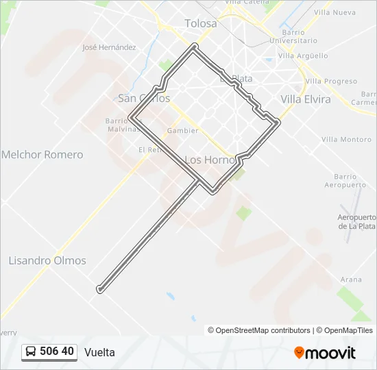506 40 Colectivo Line Map
