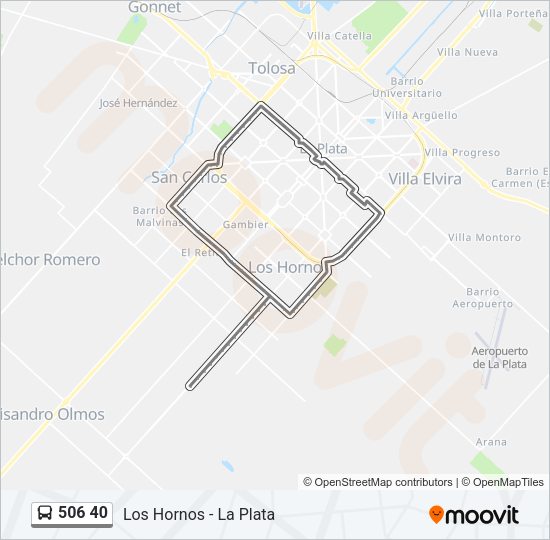 Mapa de 506 40 de Colectivo