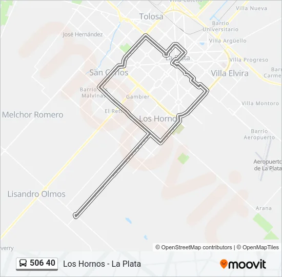 506 40 Colectivo Line Map