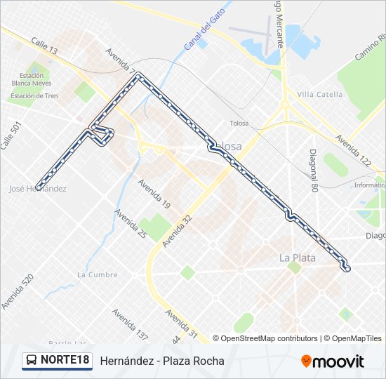 Mapa de NORTE18 de Colectivo