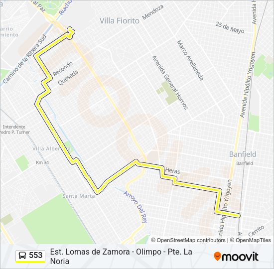 553 Colectivo Line Map
