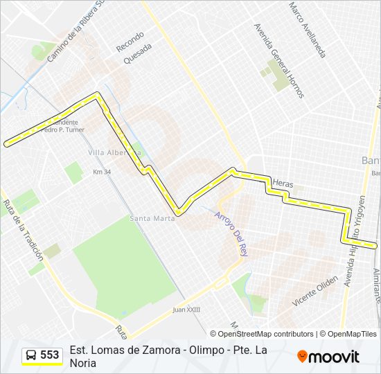 553 Colectivo Line Map