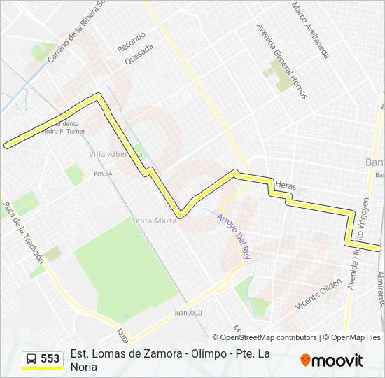 553 Colectivo Line Map