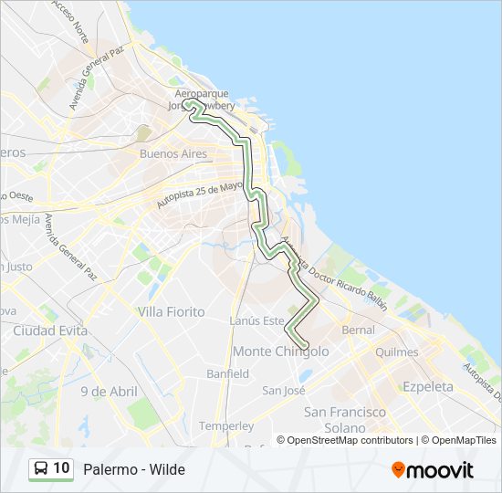 10 Colectivo Line Map