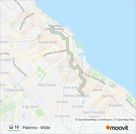 10 Colectivo Line Map