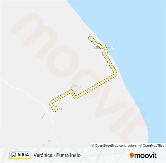 600A Colectivo Line Map