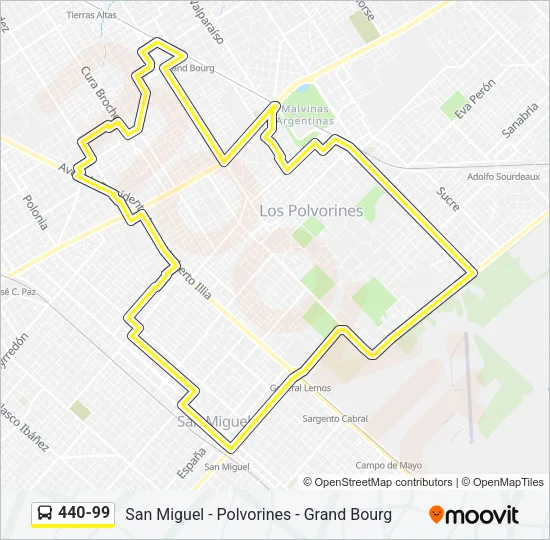 440-99 Colectivo Line Map