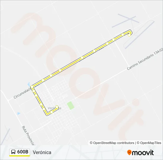 600B Colectivo Line Map