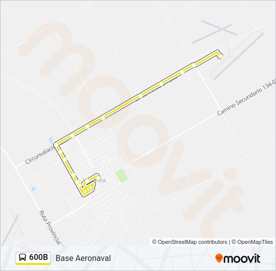 600B Colectivo Line Map