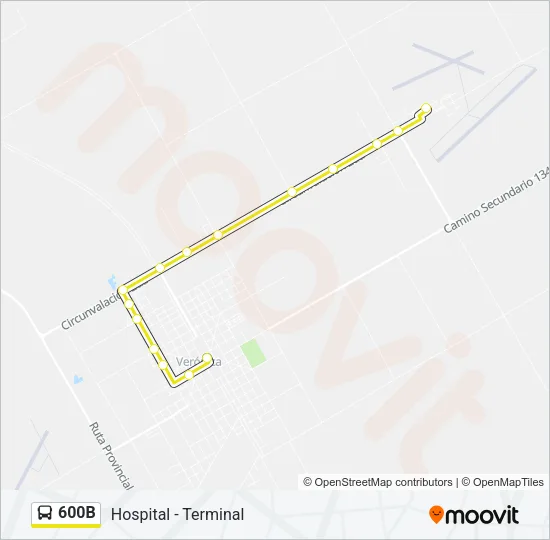 600B Colectivo Line Map